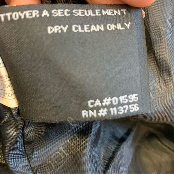 Adolfo cream black gray plaid check fall/winter coat size Medium - Picture 7 of 11